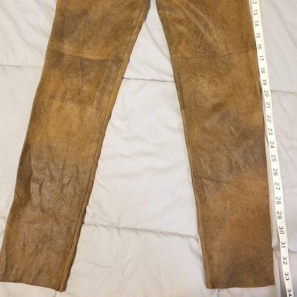 Zara tan brown suede skinny pants - Picture 2 of 7